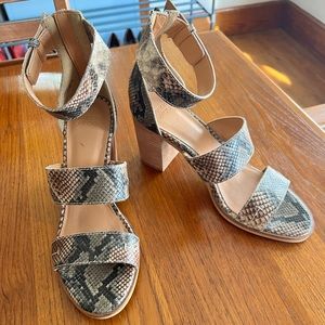 Frye Snakeskin sandals 8.5